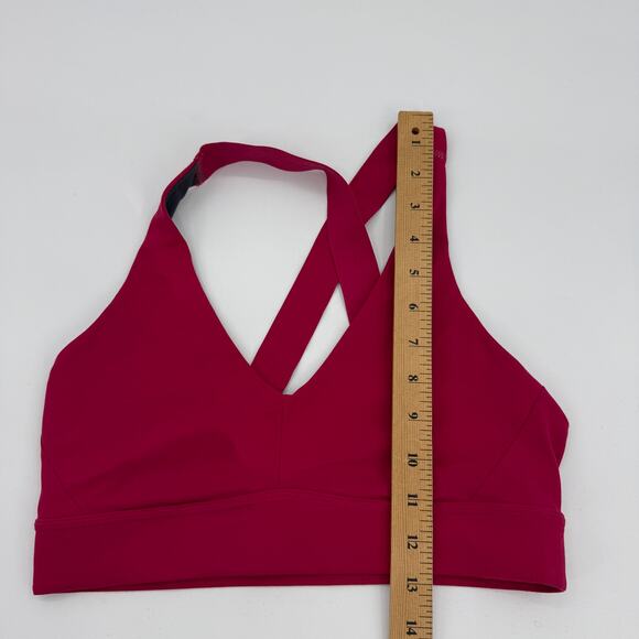 PRANA Layna Yoga Gym Sports Bra Size S Pink Light Support Pullover - Picture 3 of 4